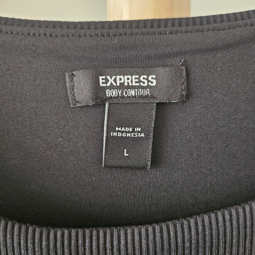 Express Body Contour Ribbed Bodysuit, Size L - Picture 4 of 8